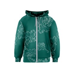 Leaf Green Blue Sexy Kids  Zipper Hoodie