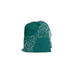 Leaf Green Blue Sexy Drawstring Pouches (xs) 