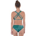 Leaf Green Blue Sexy Criss Cross Bikini Set View2