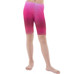 Line Pink Space Sexy Rainbow Kids  Mid Length Swim Shorts