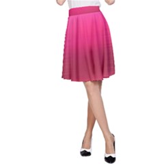 Line Pink Space Sexy Rainbow A-line Skirt