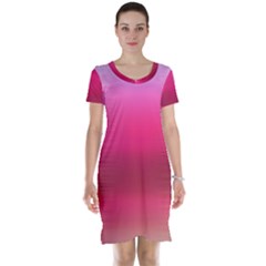 Line Pink Space Sexy Rainbow Short Sleeve Nightdress by Mariart