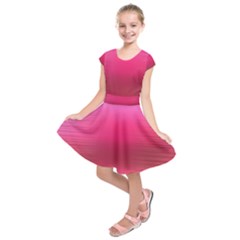 Line Pink Space Sexy Rainbow Kids  Short Sleeve Dress