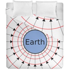 Magnetik Earth s Gravitational Line Triangle Duvet Cover Double Side (california King Size)