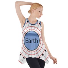 Magnetik Earth s Gravitational Line Triangle Side Drop Tank Tunic by Mariart