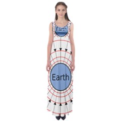 Magnetik Earth s Gravitational Line Triangle Empire Waist Maxi Dress