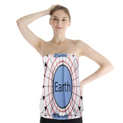 Magnetik Earth s Gravitational Line Triangle Strapless Top