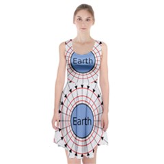 Magnetik Earth s Gravitational Line Triangle Racerback Midi Dress