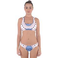 Magnetik Earth s Gravitational Line Triangle Cross Back Hipster Bikini Set by Mariart