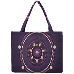 Mandalarium Hires Hand Eye Purple Mini Tote Bag by Mariart