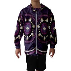 Mandalarium Hires Hand Eye Purple Hooded Wind Breaker (kids)