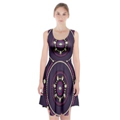 Mandalarium Hires Hand Eye Purple Racerback Midi Dress