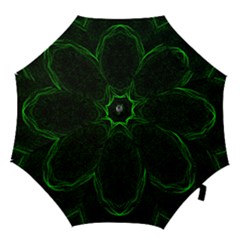 Green Foam Waves Polygon Animation Kaleida Motion Hook Handle Umbrellas (small) by Mariart