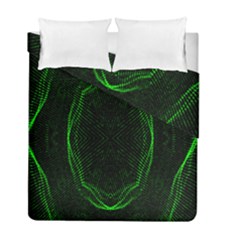 Green Foam Waves Polygon Animation Kaleida Motion Duvet Cover Double Side (full/ Double Size) by Mariart