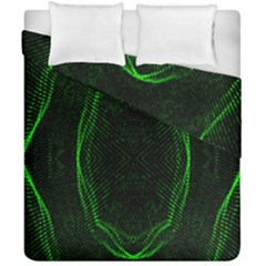 Green Foam Waves Polygon Animation Kaleida Motion Duvet Cover Double Side (california King Size) by Mariart