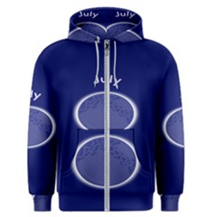 Moon July Blue Space Men s Zipper Hoodie by Mariart