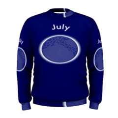 Moon July Blue Space Men s Sweatshirt by Mariart