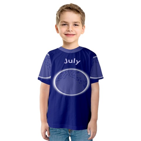 Moon July Blue Space Kids  Sport Mesh Tee by Mariart