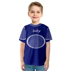 Moon July Blue Space Kids  Sport Mesh Tee