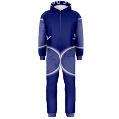 Moon July Blue Space Hooded Jumpsuit (men)  by Mariart