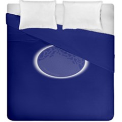 Moon July Blue Space Duvet Cover Double Side (king Size) by Mariart