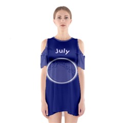 Moon July Blue Space Shoulder Cutout One Piece