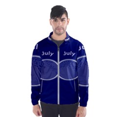 Moon July Blue Space Wind Breaker (men) by Mariart