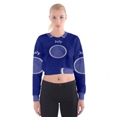 Moon July Blue Space Cropped Sweatshirt