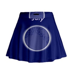 Moon July Blue Space Mini Flare Skirt