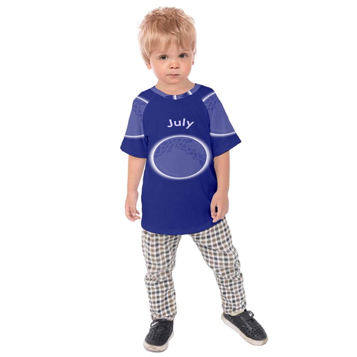 Moon July Blue Space Kids Raglan Tee