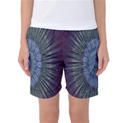 Peaceful Flower Formation Sparkling Space Women s Basketball Shorts by Mariart