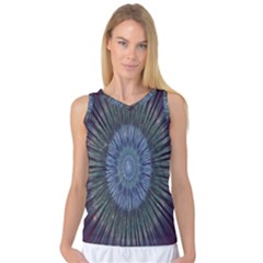 Peaceful Flower Formation Sparkling Space Women s Basketball Tank Top by Mariart