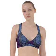 Peaceful Flower Formation Sparkling Space Sweetheart Sports Bra