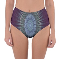 Peaceful Flower Formation Sparkling Space Reversible High-waist Bikini Bottoms