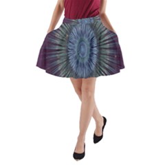 Peaceful Flower Formation Sparkling Space A-line Pocket Skirt