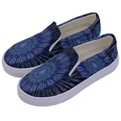 Peaceful Flower Formation Sparkling Space Kids  Canvas Slip Ons by Mariart