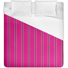 Pink Line Vertical Purple Yellow Fushia Duvet Cover (king Size)