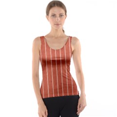 Line Vertical Orange Tank Top by Mariart