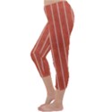 Line Vertical Orange Capri Winter Leggings  View2