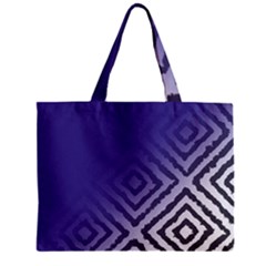 Plaid Blue White Zipper Mini Tote Bag by Mariart