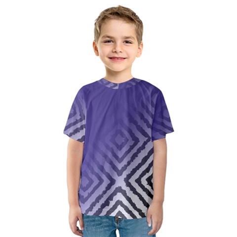 Plaid Blue White Kids  Sport Mesh Tee by Mariart