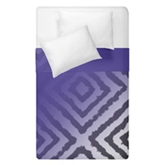 Plaid Blue White Duvet Cover Double Side (single Size)