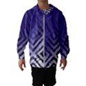 Plaid Blue White Hooded Wind Breaker (Kids) View1