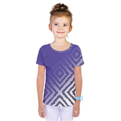 Plaid Blue White Kids  One Piece Tee