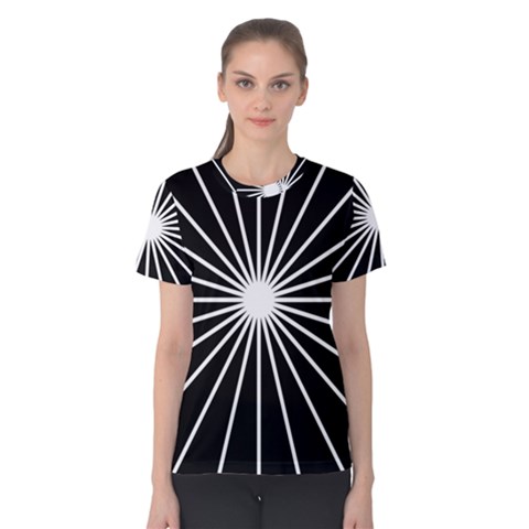 Ray White Black Line Space Women s Cotton Tee by Mariart