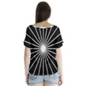 Ray White Black Line Space V-Neck Flutter Sleeve Top View2