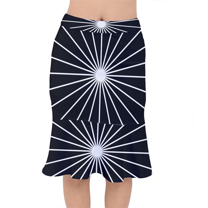 Ray White Black Line Space Mermaid Skirt