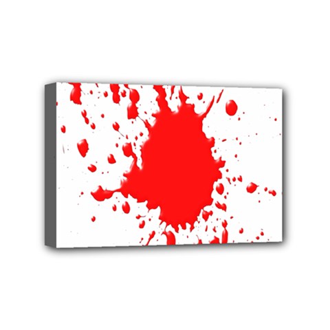 Red Blood Splatter Mini Canvas 6  X 4  by Mariart