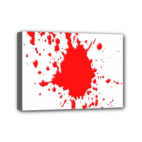 Red Blood Splatter Mini Canvas 7  X 5 