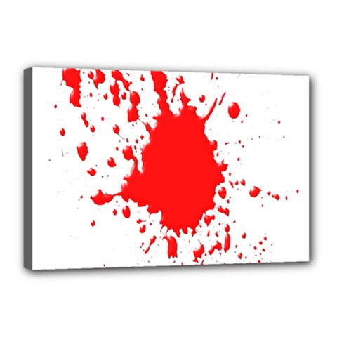 Red Blood Splatter Canvas 18  X 12  by Mariart